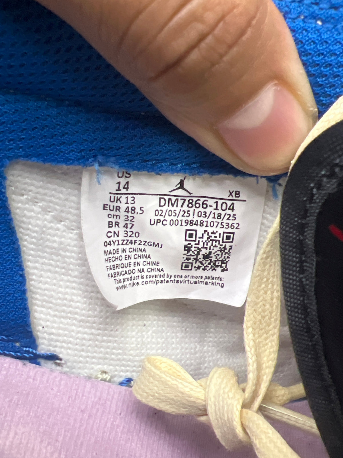 Travis Jordan 1 Low Fragment Sail Military Blue Preloved