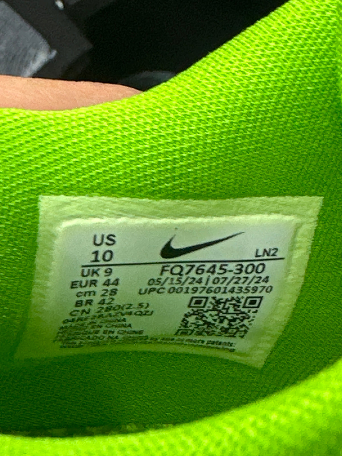 Nike Vapor Edge Kobe 6 SE Grinch New