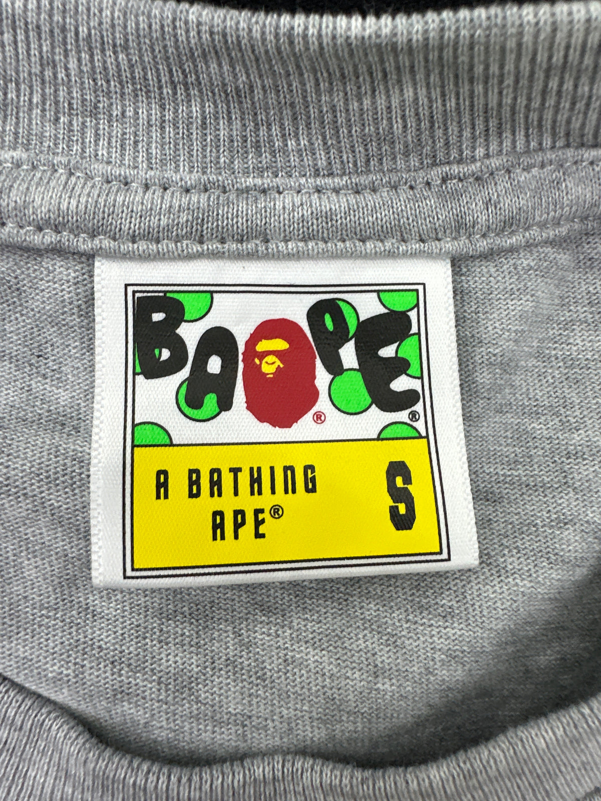 Bape Logo Tee Heather Grey New