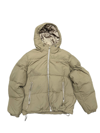 Lacoste Hooded Down Beige Puffer Jacket Preloved