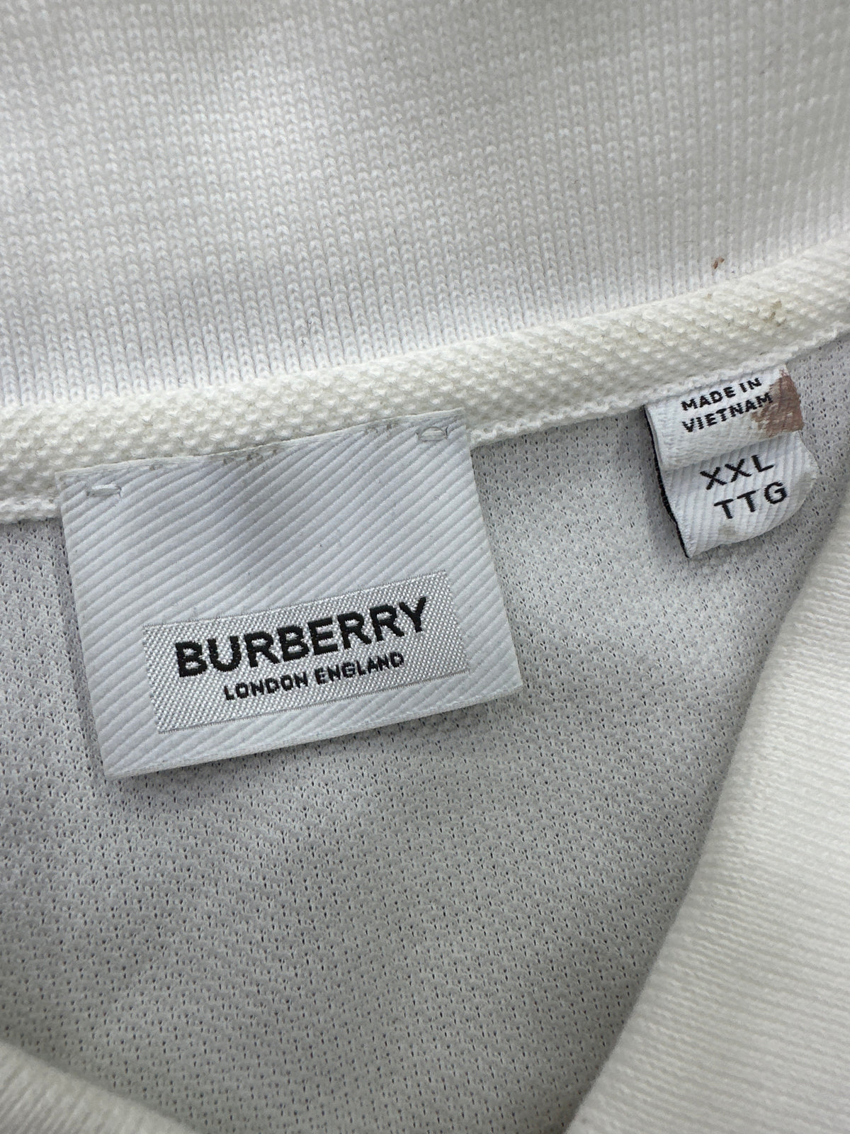 Burberry Polo Shirt White Preloved