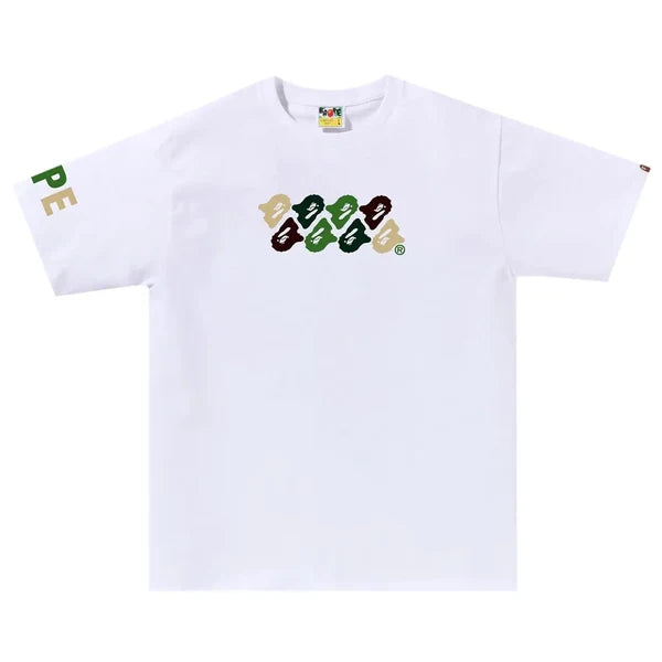 Bape Tee Green Camo Chest Hit New