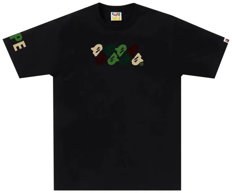 Bape Tee Green Camo Chest Hit New