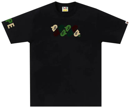 Bape Tee Green Camo Chest Hit New