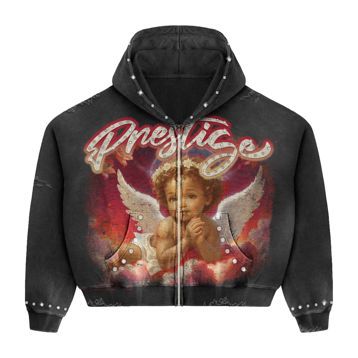 Prestige Angel Zip Up Black New