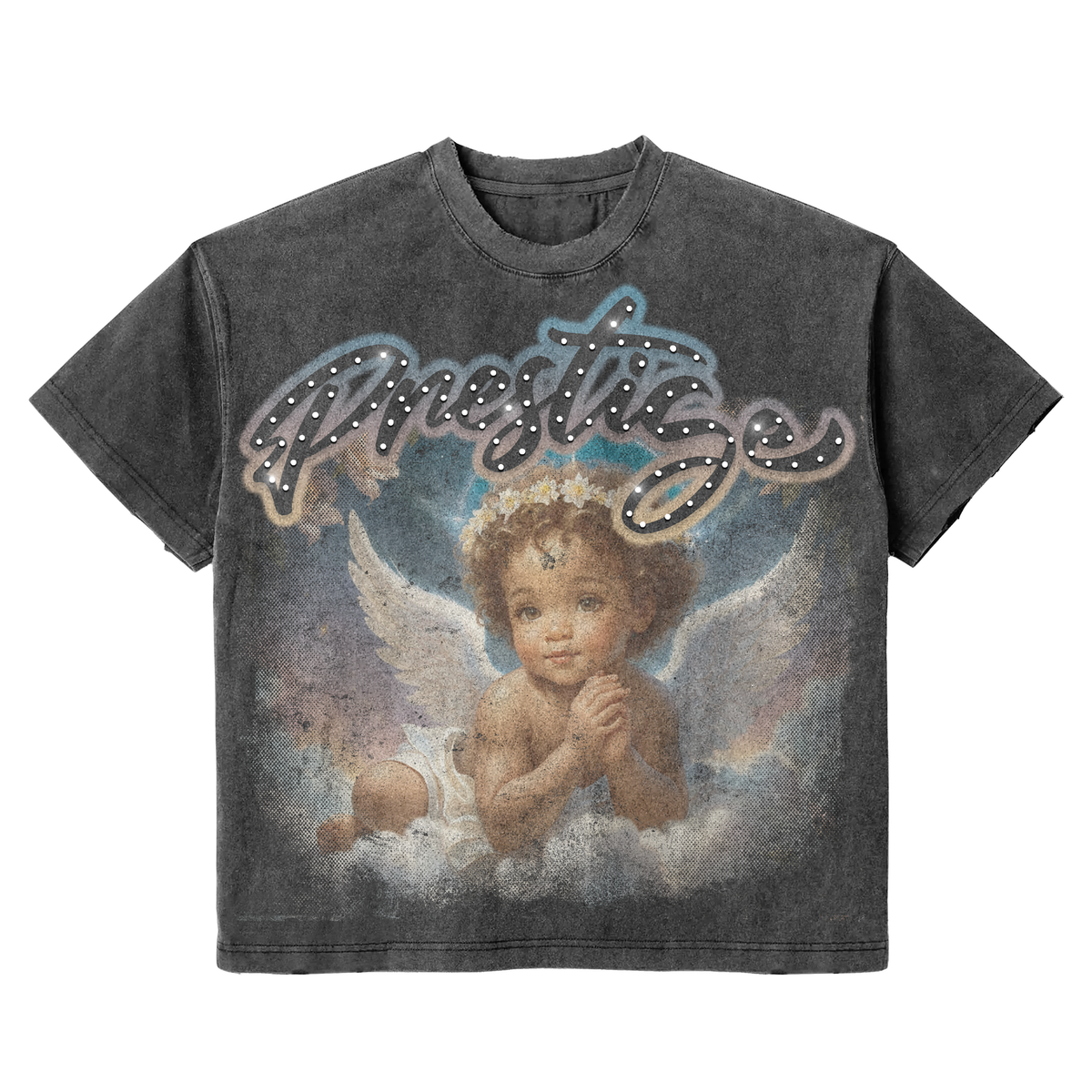 Prestige Angel Tee Washed Grey New