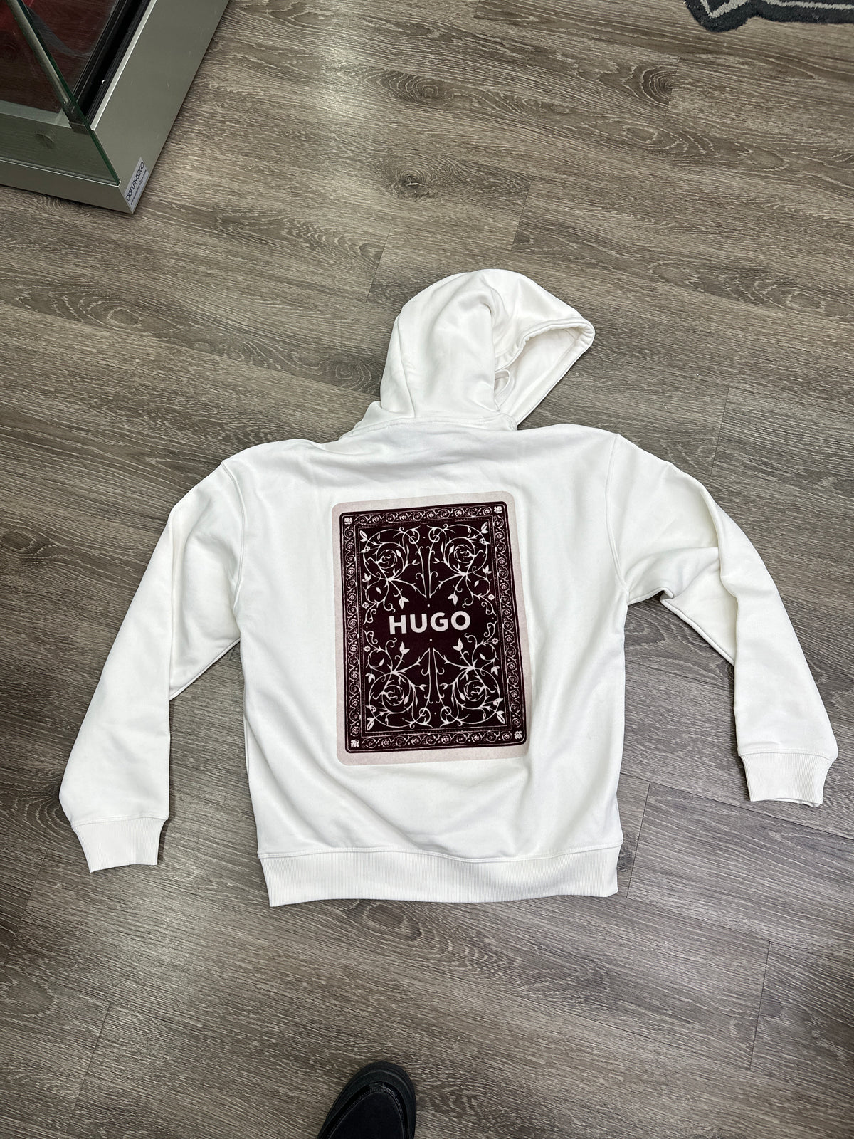 HUGO Dewerhood Graphic-Print Cotton Hoodie New
