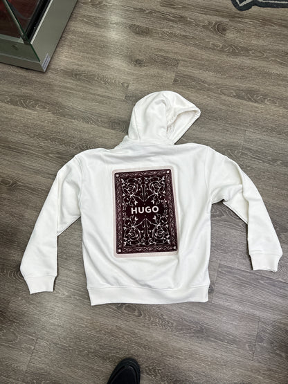 HUGO Dewerhood Graphic-Print Cotton Hoodie New