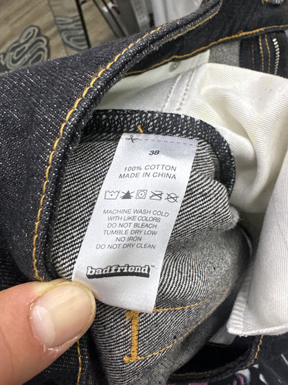 BadFriend Black Logo Detail 5 Pocket Denim Jeans Preloved