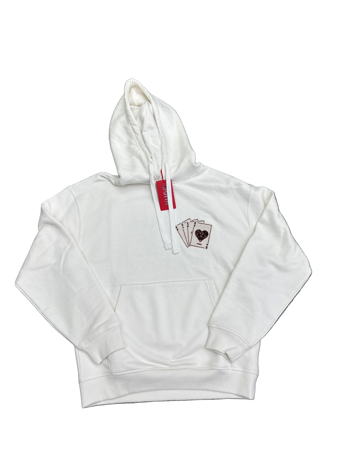 HUGO Dewerhood Graphic-Print Cotton Hoodie New
