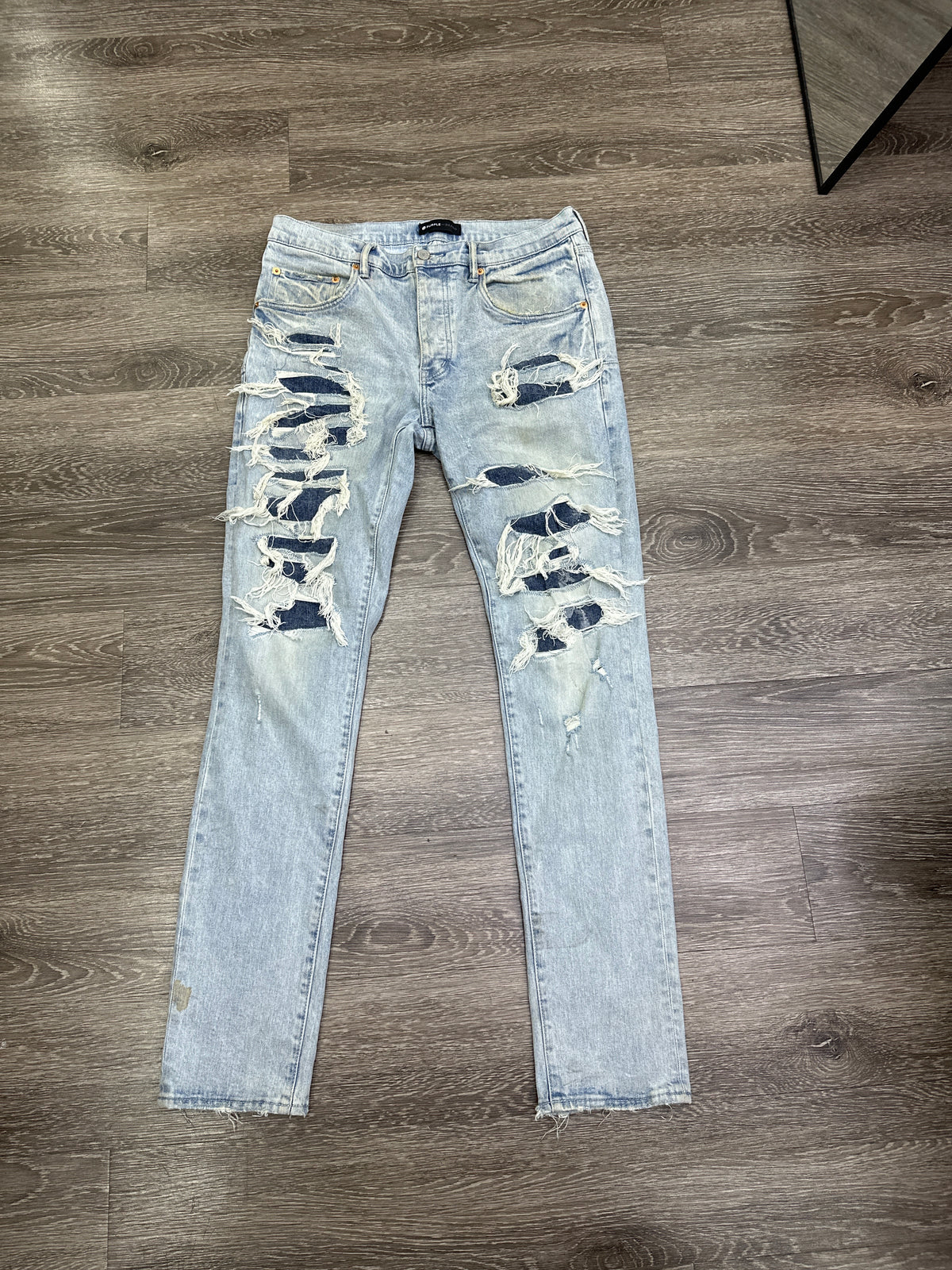 Purple Brand Distressed Light Blue Jeans Size 36 Preloved