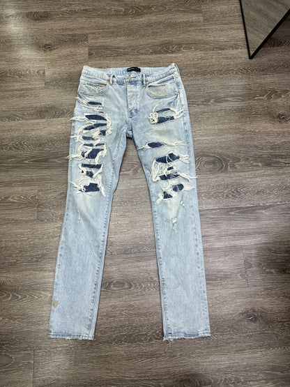 Purple Brand Distressed Light Blue Jeans Size 36 Preloved
