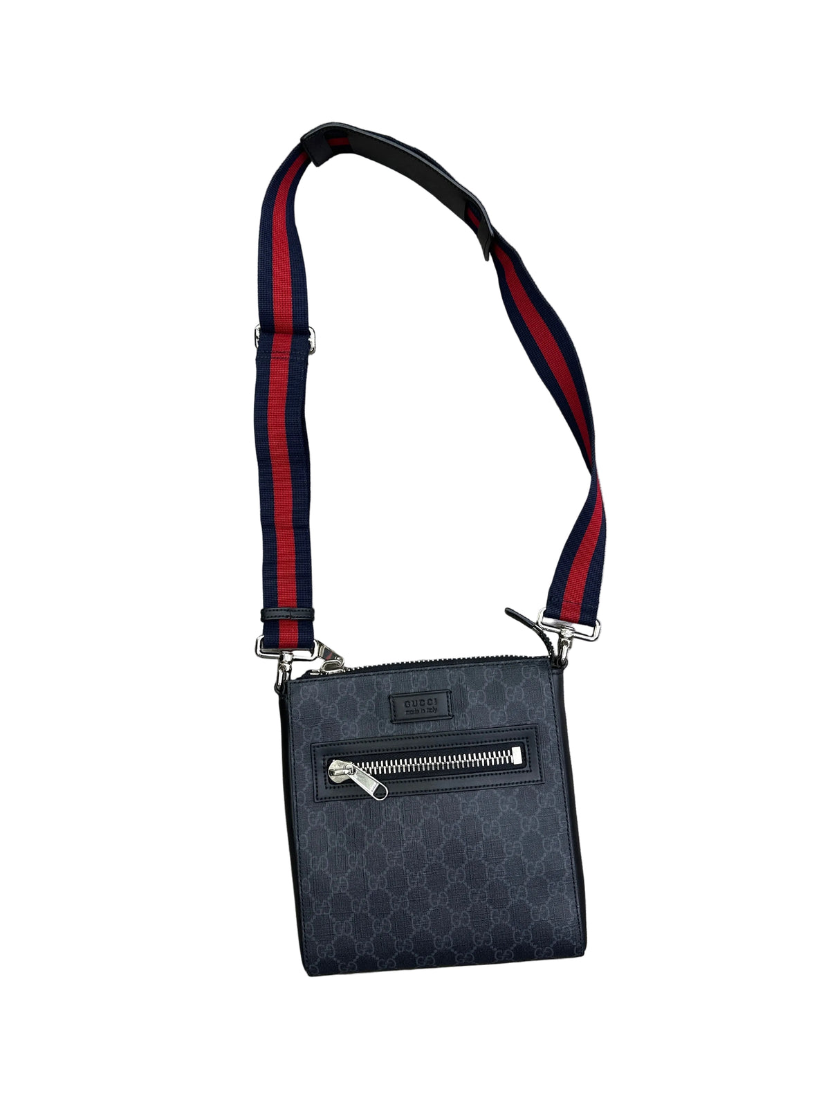 Gucci GG Supreme Small Messenger Black Bag New