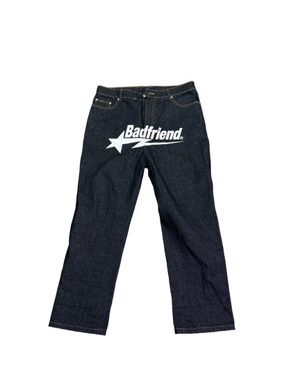 BadFriend Black Logo Detail 5 Pocket Denim Jeans Preloved