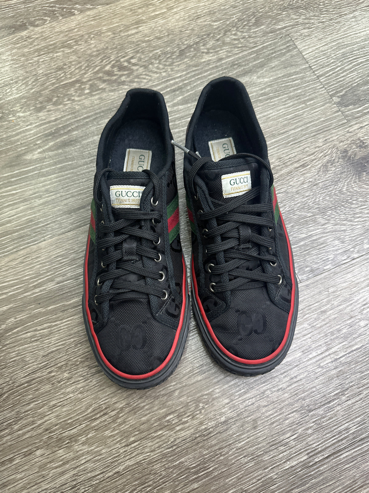 Gucci Tennis 1977 Off The Grid Low-Top Sneakers Black Size 8 Preloved
