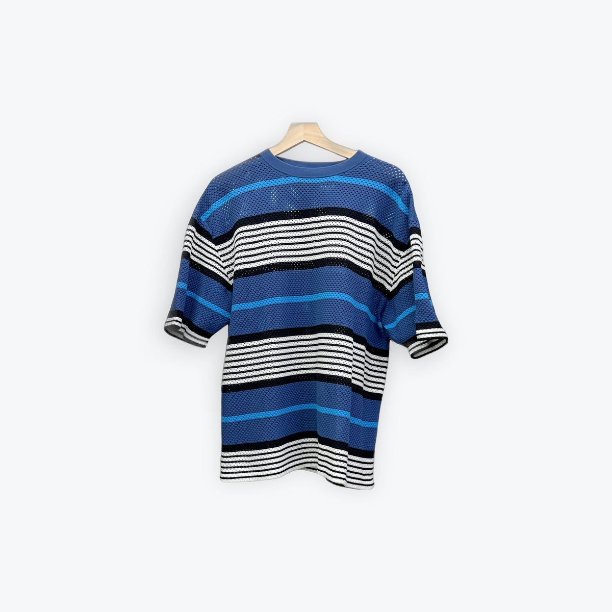 Burberry Mesh Tee Blue Striped Preloved