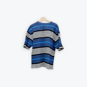 Burberry Mesh Tee Blue Striped Preloved