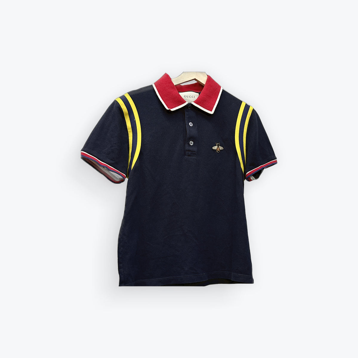 Gucci Bee Polo Navy/Yellow
