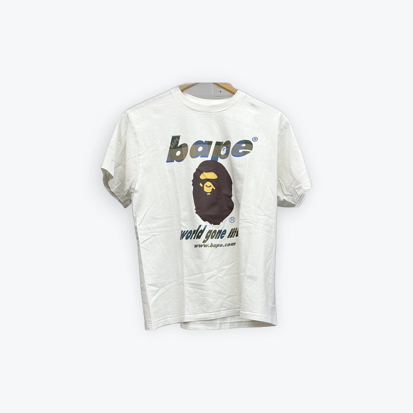 Bape World Gone Mad Tee White Preloved