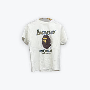 Bape World Gone Mad Tee White Preloved