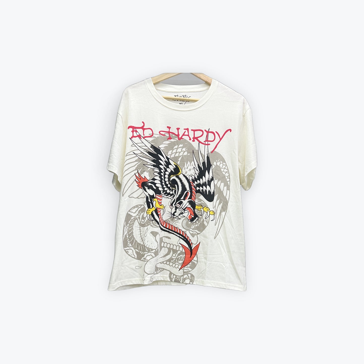 Ed Hardy Tee Dragon Tee Cream New