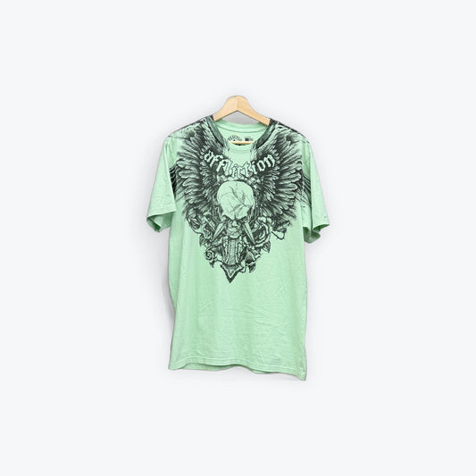 Affliction Mint/Black Skull New