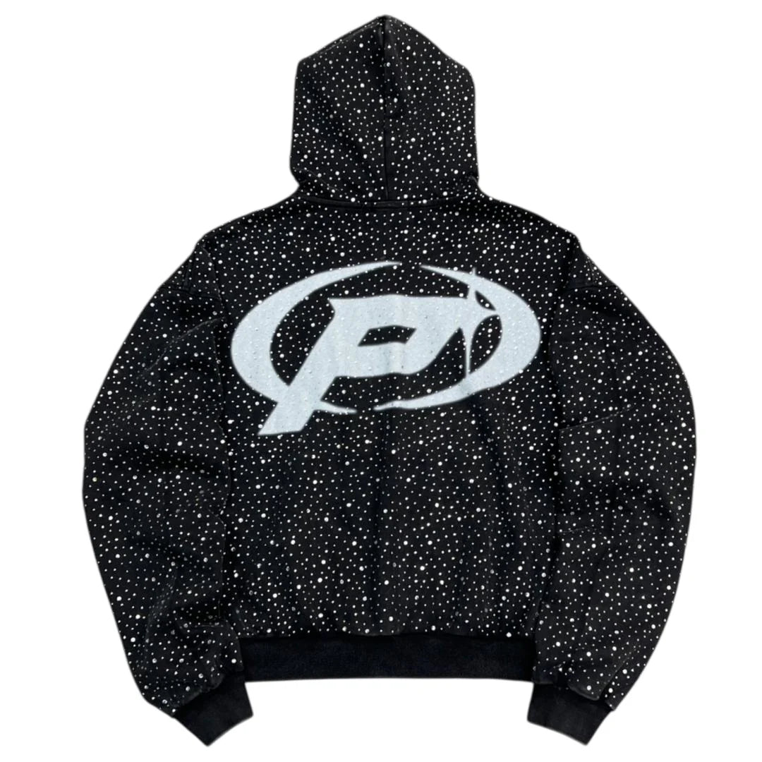 Prestige Diamond Zip Up Black New