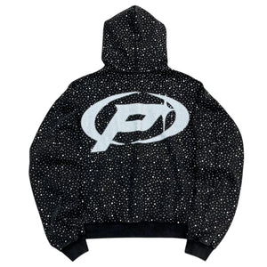 Prestige Diamond Zip Up Black New