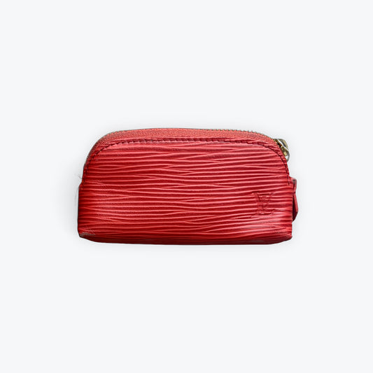Louis Vuitton Red Coin Pouch Preloved