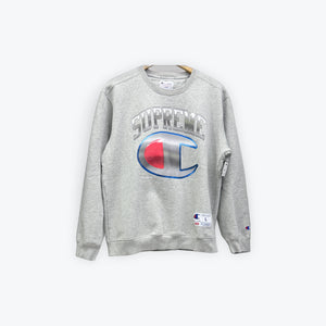 Supreme Champion Chrome Crewneck Grey New