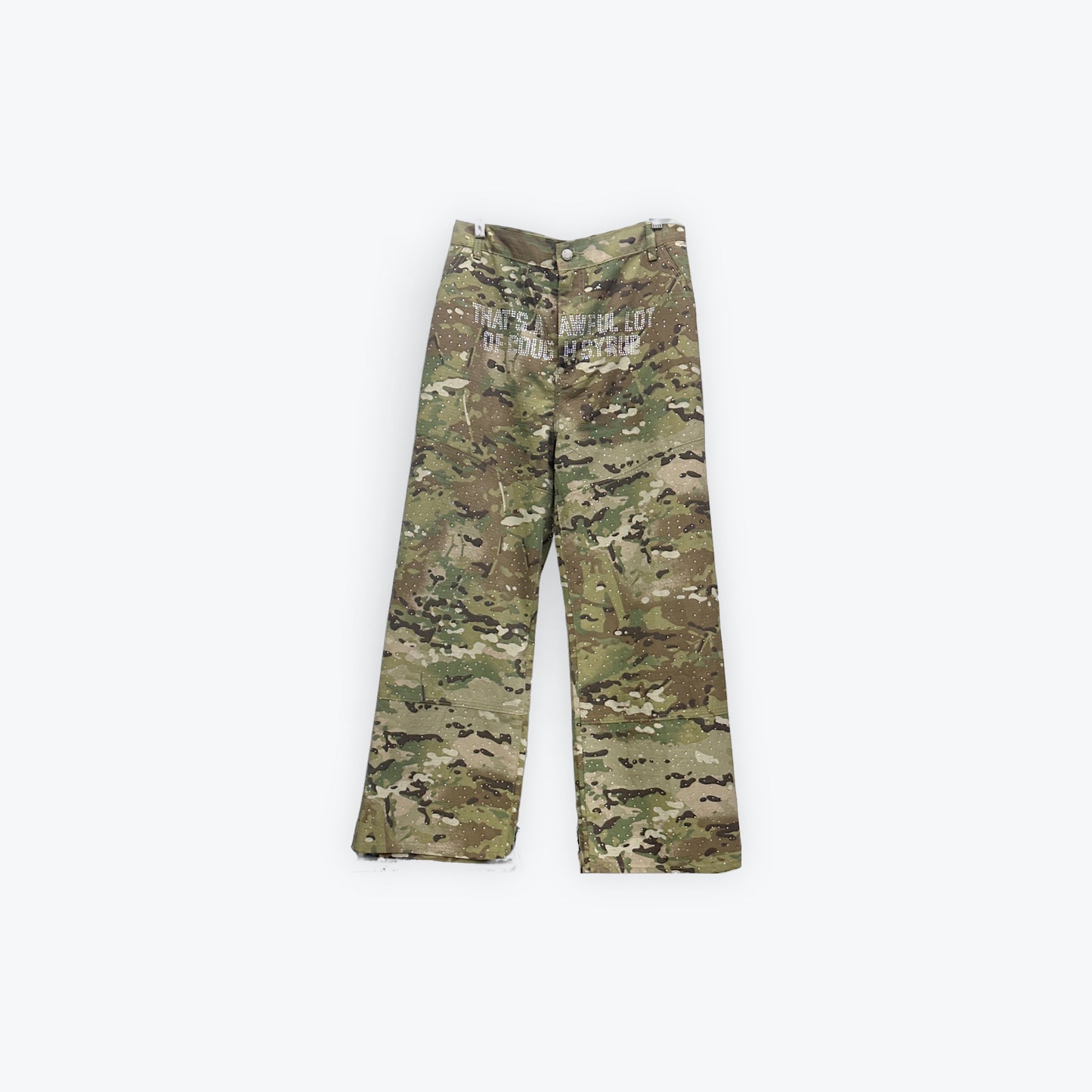 ALOCS Camo Rhinestone Cargo Pants New
