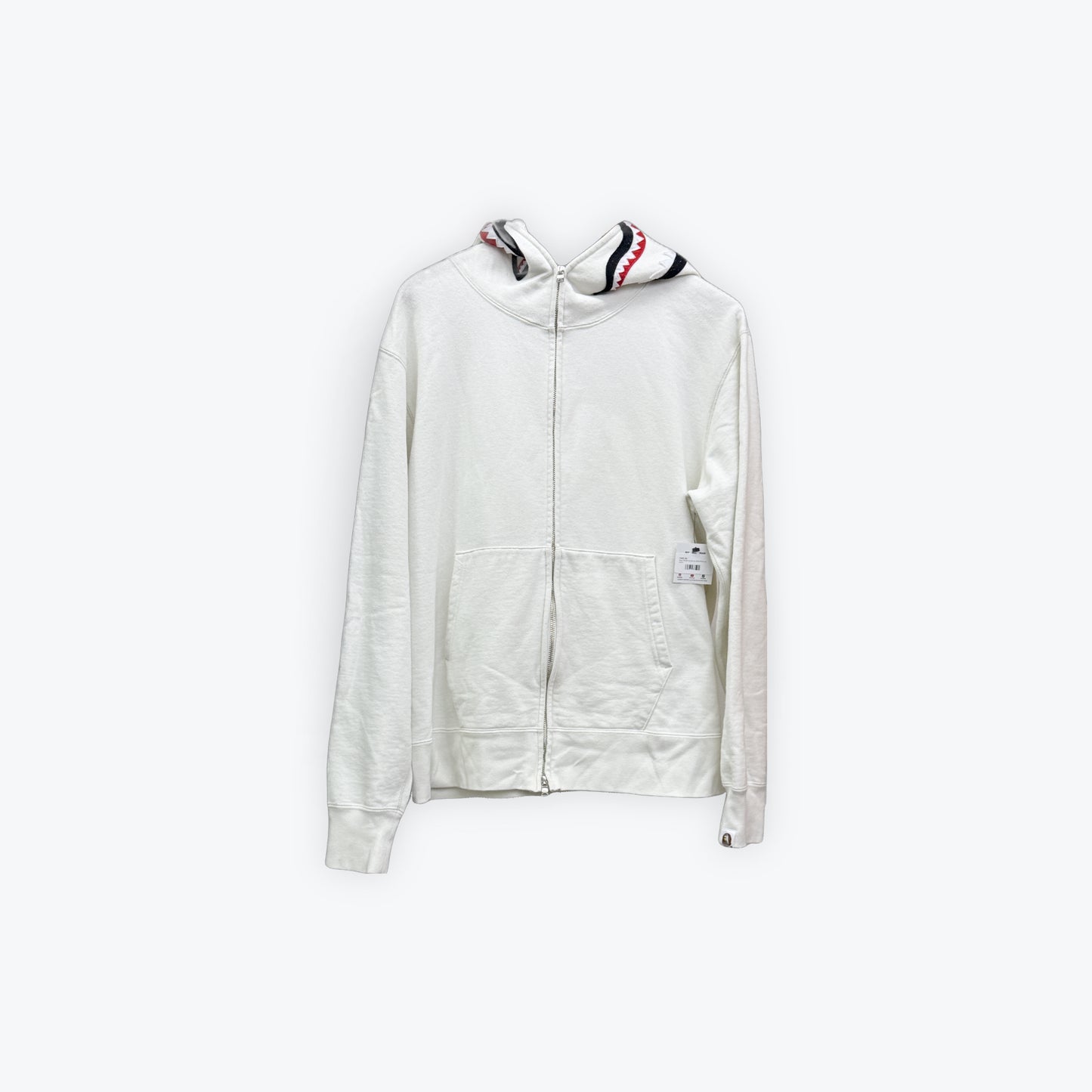 Bape Shark Full Zip Up White Preloved