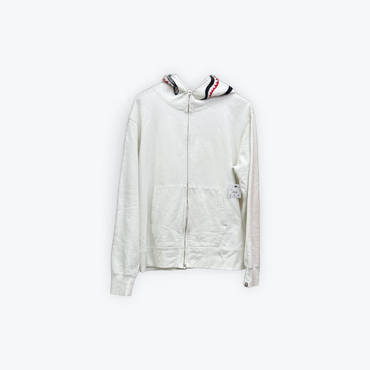 Bape Shark Full Zip Up White Preloved