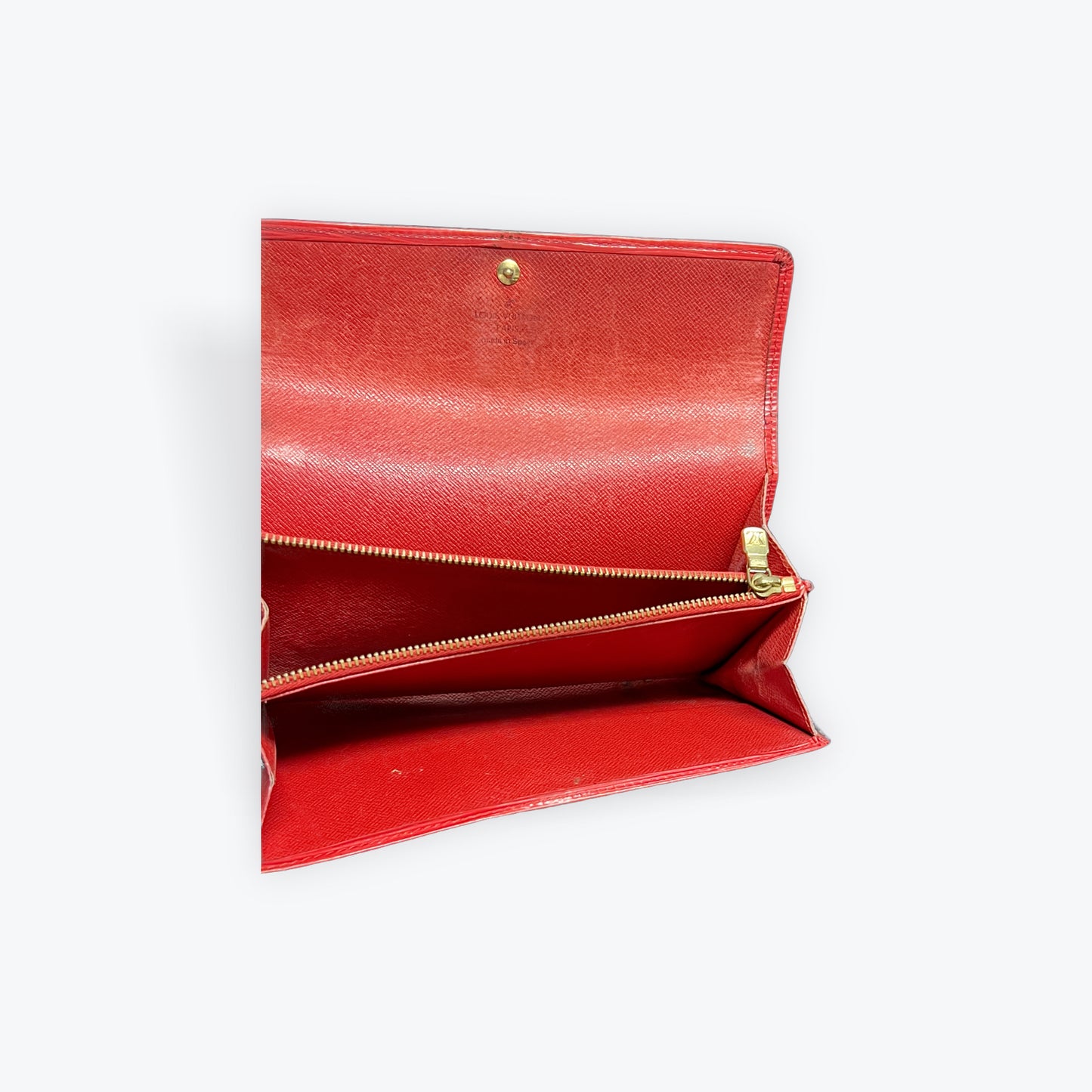 Louis Vuitton Wallet Long Red Pre Owned