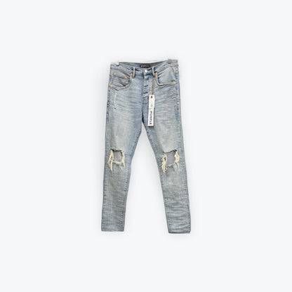 Purple Jeans Light Wash Knee Blowout Preloved