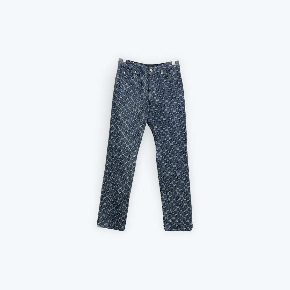 Gucci GG Blue Jacquard Jeans Preloved