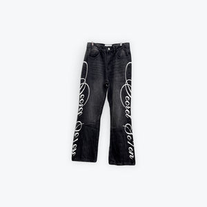 Secret Se7en Flared Denim B/W New