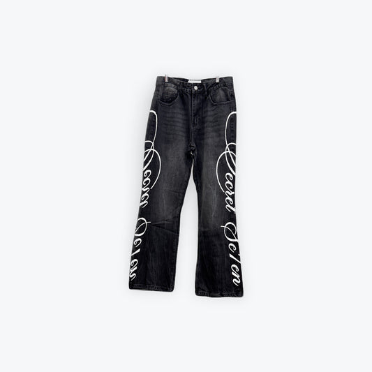 Secret Se7en Flared Denim B/W New
