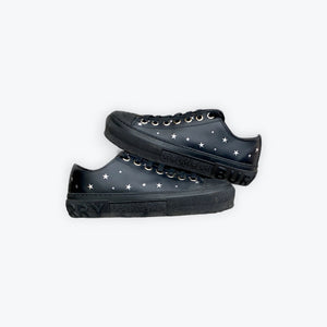 Burberry Jack Low Black/Silver Stars Preloved Size 38