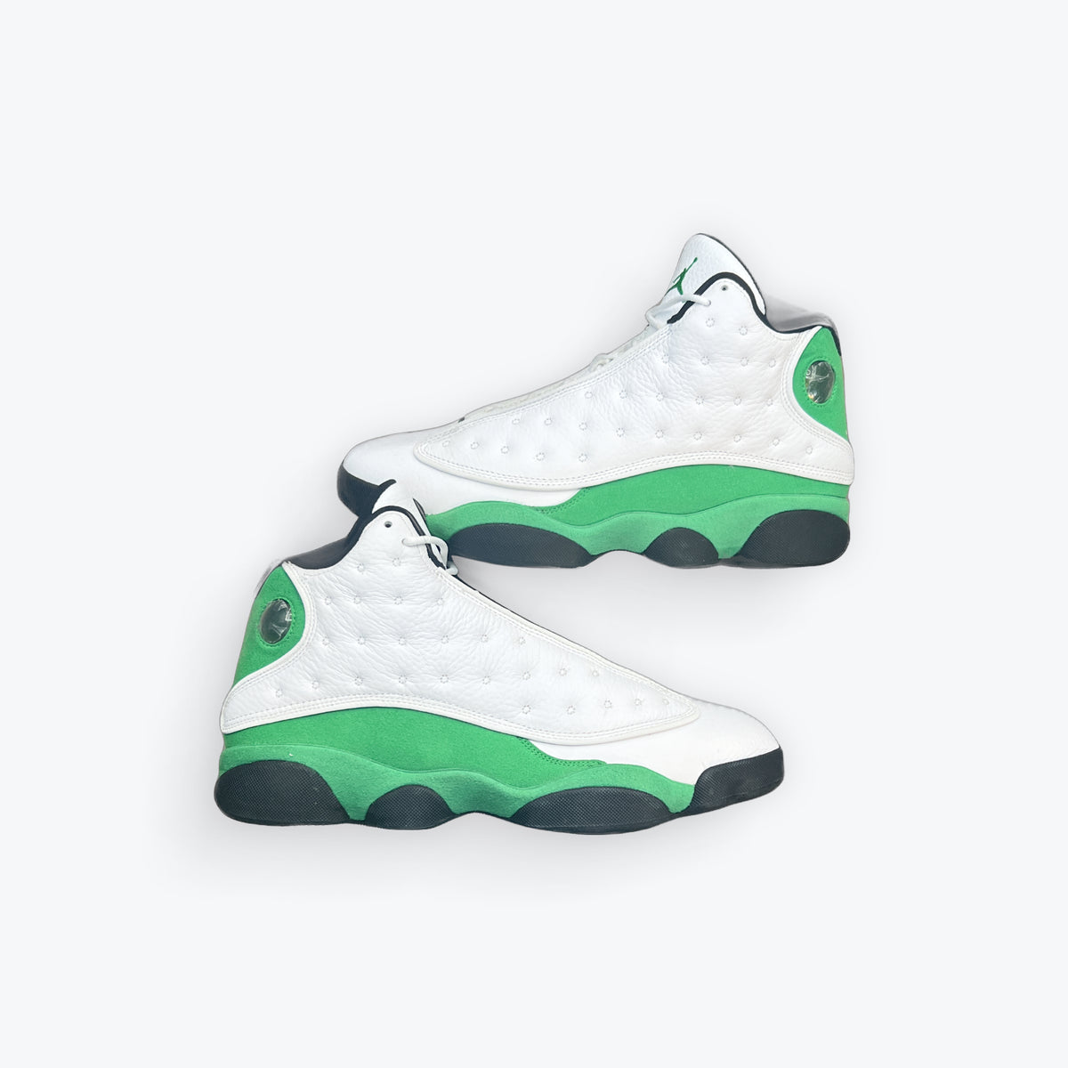 Jordan 13 White Lucky Green Preloved