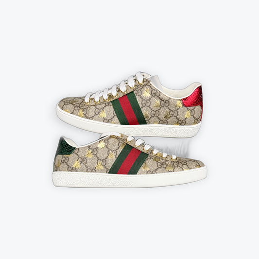 Gucci Ace GG Gold Bee New