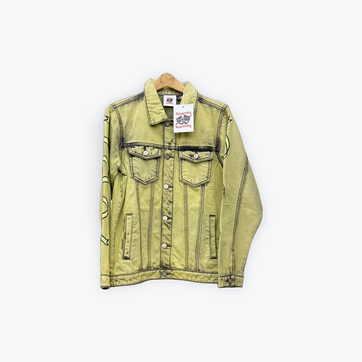 Asaali Denim Jacket Yellow New