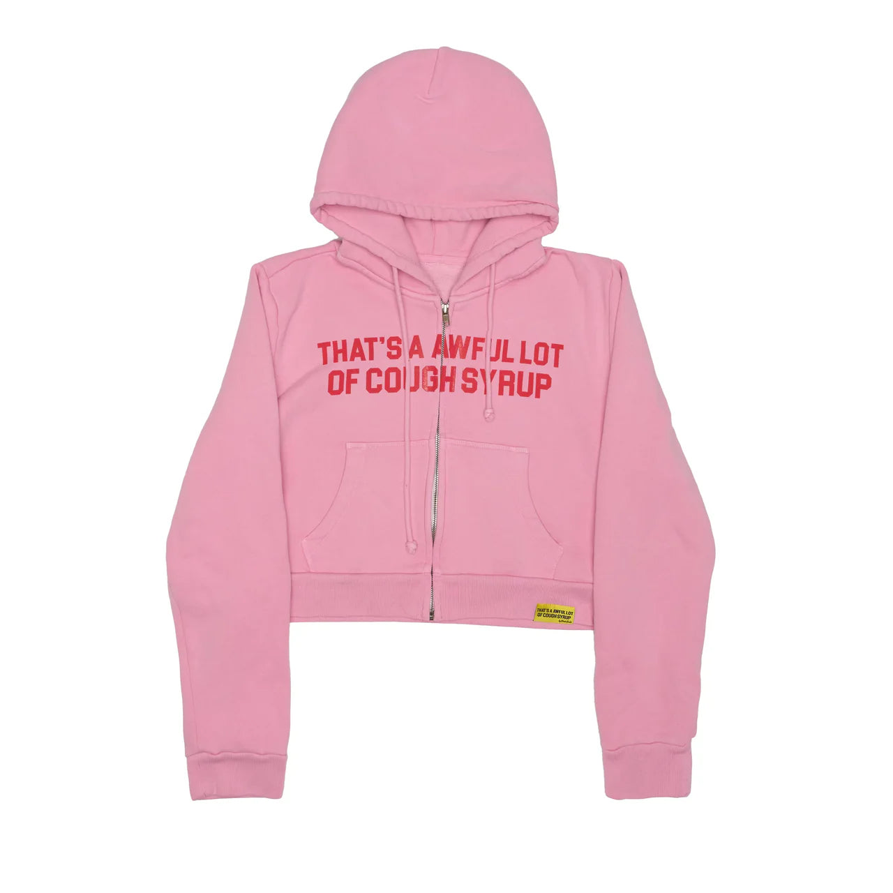 ALOCS Cropped Zip Up Pink New