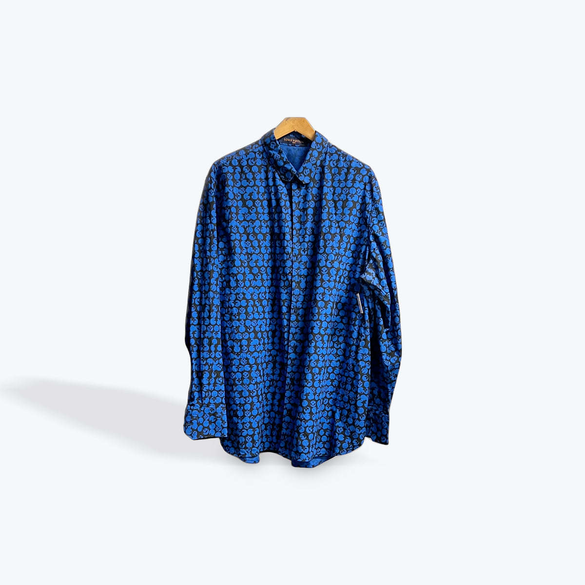 Louis Vuitton Button Up Blue/Black Preloved