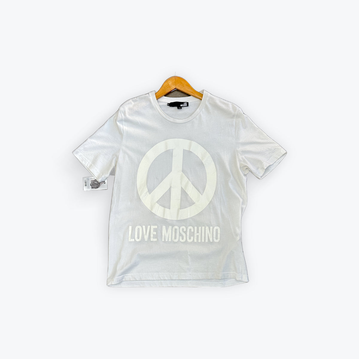 Moschino Tee White Peace Preloved